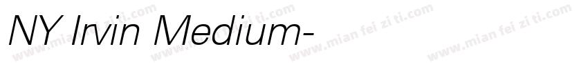 NY Irvin Medium字体转换